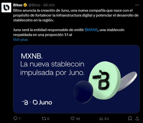 The Stablecoins sector is in full development and a new little one will appear soon: the MXNB from Bitso. It will be indexed to the Mexican peso and will not, there will be no doubt in the ongoing democratization in this sector very promising the cryptocurrencies. 