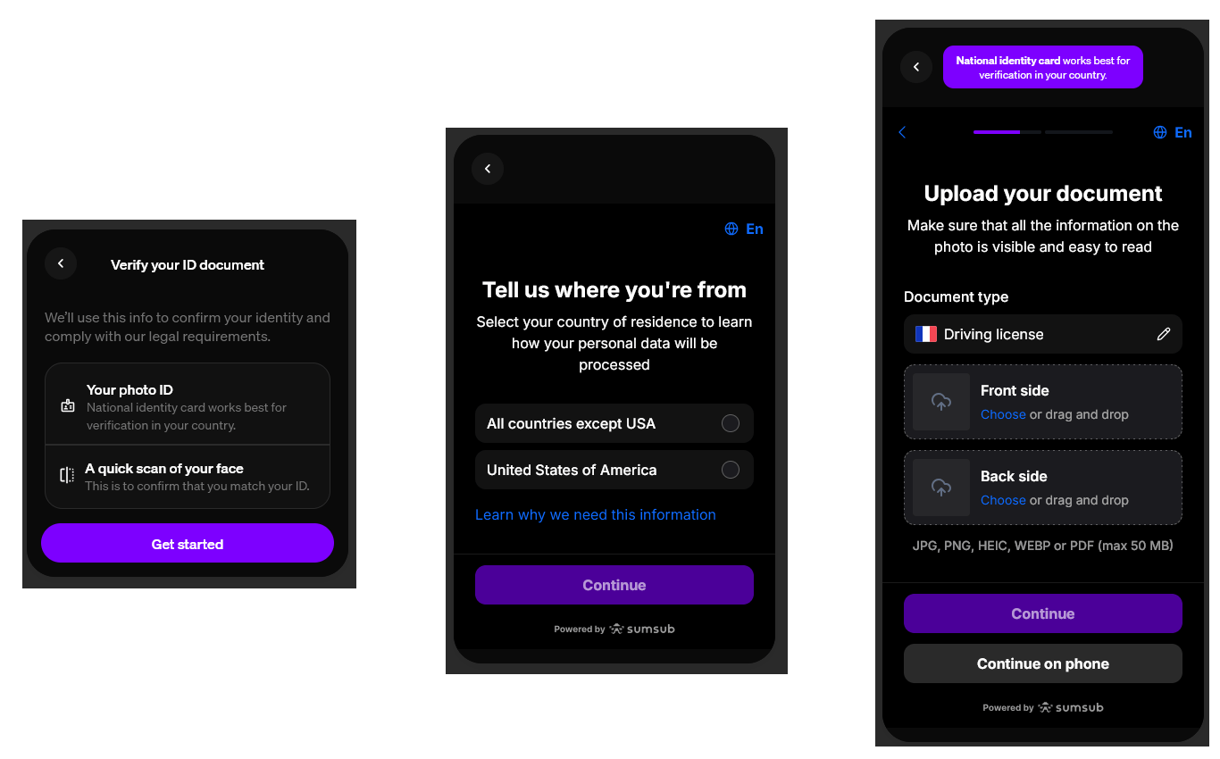 Kyc sur Moonpay is very fast