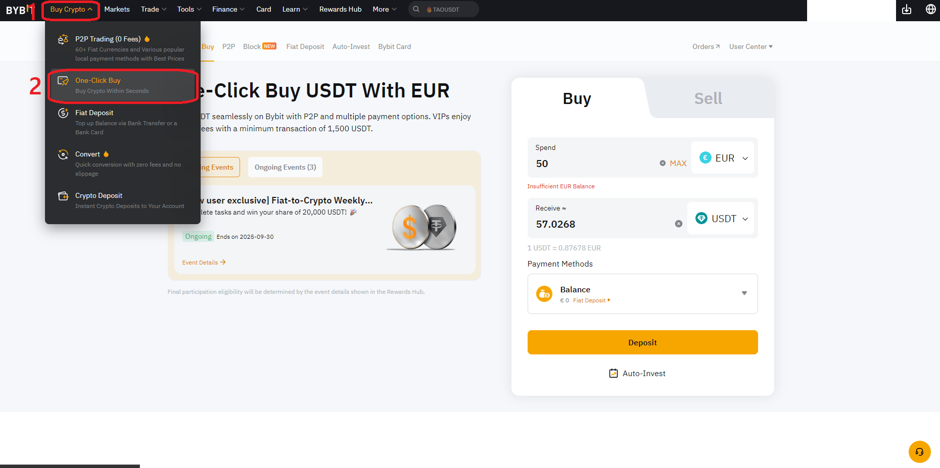 Use of Moonpay via Bybit