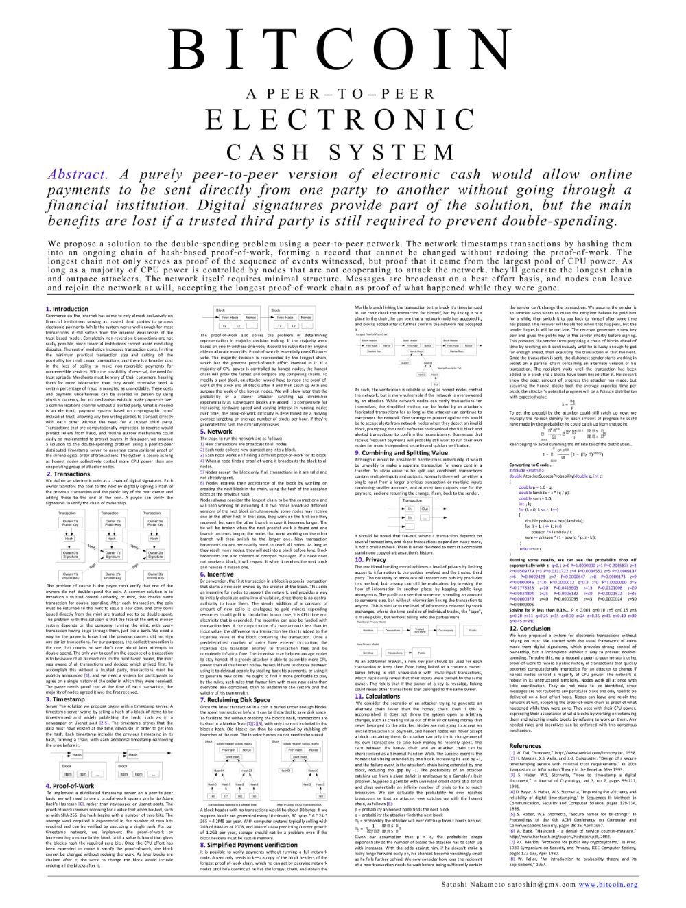 Documentul original Bitcoin Whitepaper