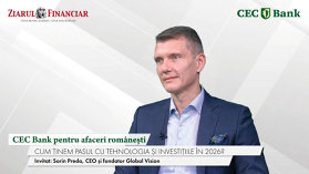 CEC Bank for Romanian businesses. Romania needs a country plan on industrialization, energy and food production to reduce the trade deficit of tens of billions of euros, says Sorin Preda, CEO, Global Vision