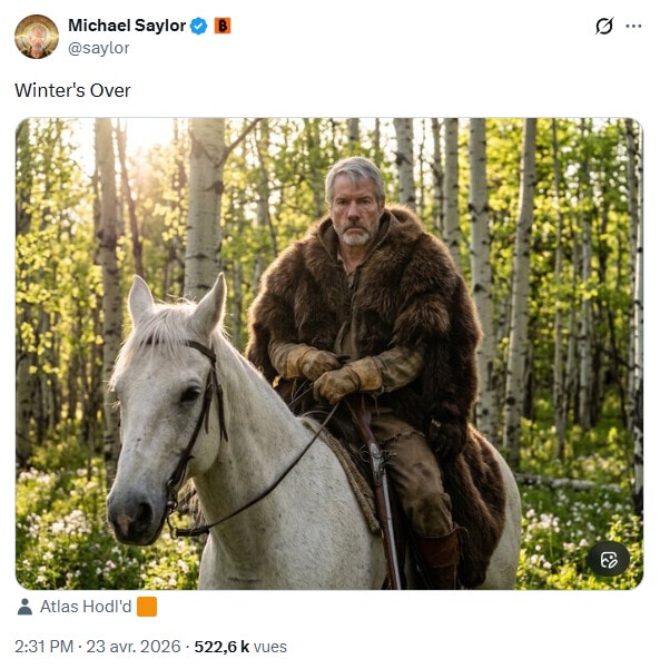 For Michael Saylor, this little crypto winter is over, Bitcoin can return to the bull market.
